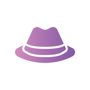 hat man gradient icon vector
