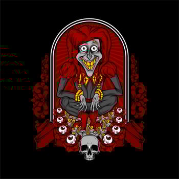 smiling scary jester vector