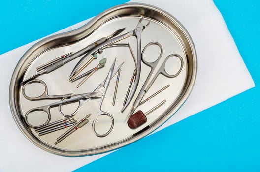 Set of professional manicure tools. Concept of beauty. photo