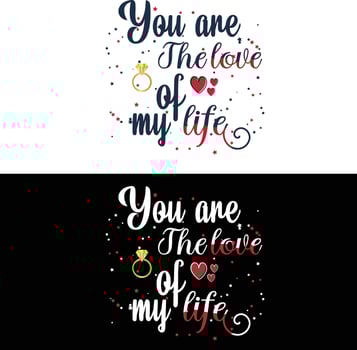 Typography Design For Valentines Day vector