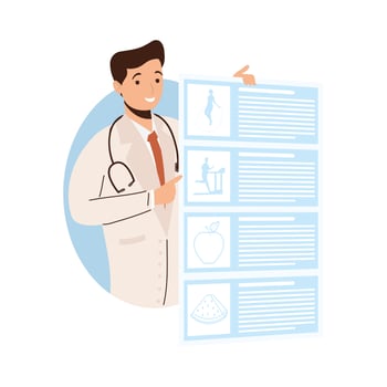 doctor teaching of health vector