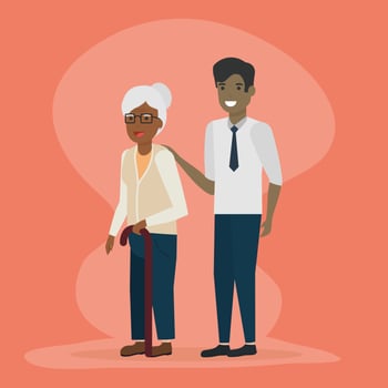 people family flat design image vector
