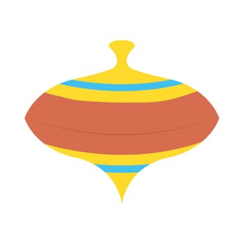 cute baby spinning top toy isolated icon vector