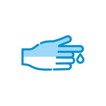 Isolated hand and blood drop icon vector design