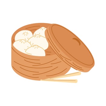 great dumpling design vector