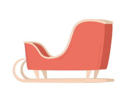 red santa sleigh vector