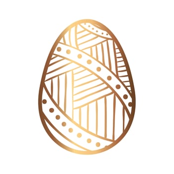 golden egg easter decorated isolated icon vector