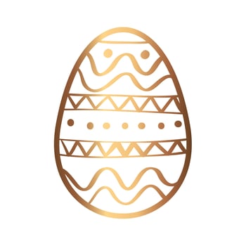 golden egg easter decorated isolated icon vector