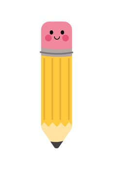 pencil kawaii cartoon vector