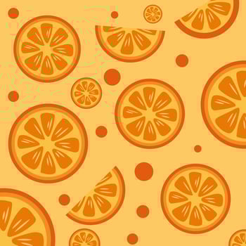 orange fruit pattern vector