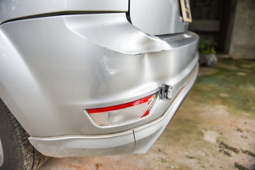 Car accident concept - Taillight accident car photo