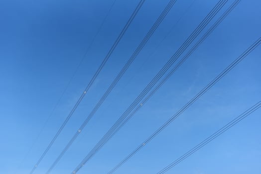 Wire high voltage post, High voltage tower sky background, Electricity electric power transmission lines photo