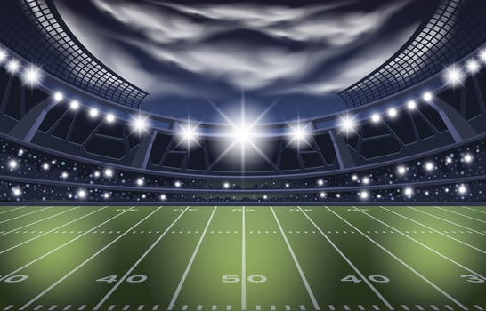 Realistic American Football Stadium vector