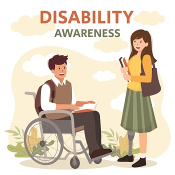 Awareness for People with Disabilities vector
