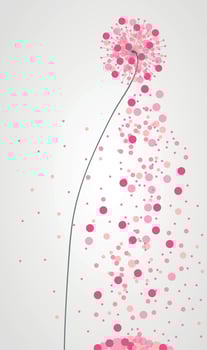 Abstract Colorful Background with Flowers. Vector Illustration