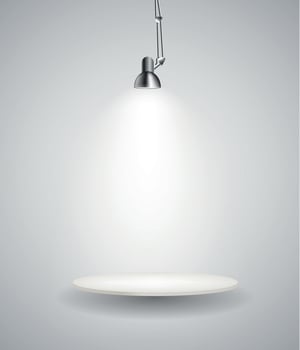 Background with Lighting Lamp. Empty Space for Your Text or Obje vector