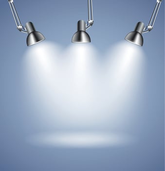 Background with Lighting Lamp. Empty Space for Your Text or Obje vector