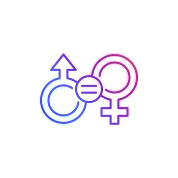 gender equality and equal rights line icon vector