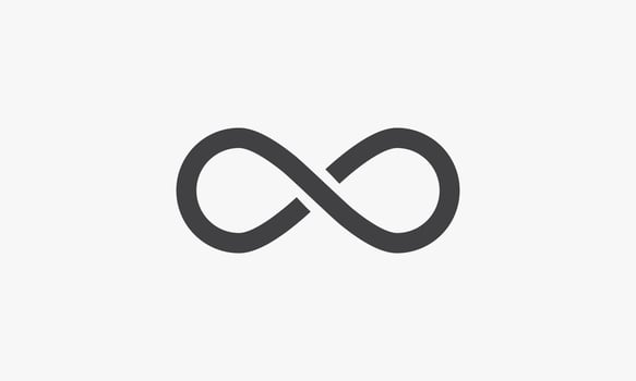 infinity icon. isolated on white background. vector illustration.
