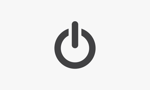 power button. isolated on white background. vector illustration. creative icon.