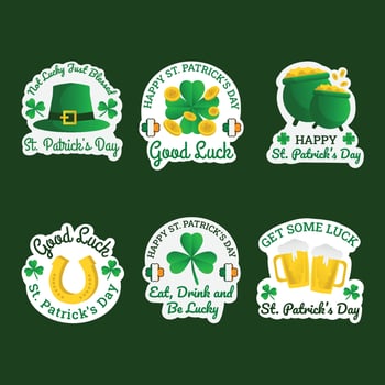 Saint patricks day sticker vector