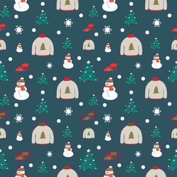 Christmas pattern design for decorating, wallpaper, wrapping paper, fabric, backdrop and etc. vector