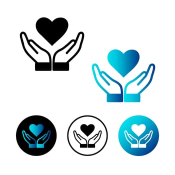 Abstract Heart Care Icon Illustration vector