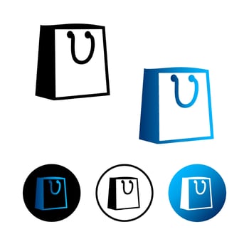 Abstract Shopping Bag Icon Illustration vector