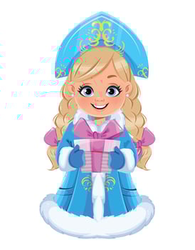 Russian Snegurochka Snow Maiden vector