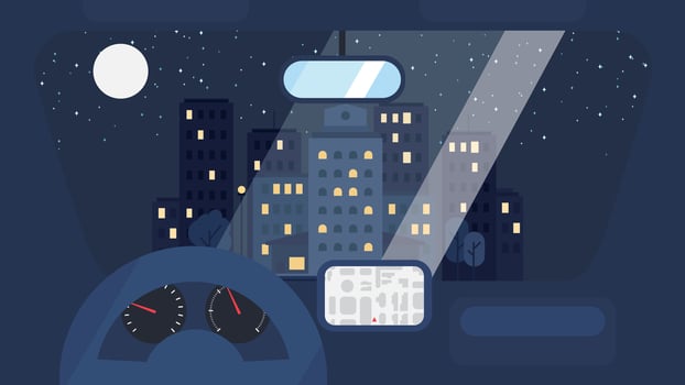 City Life From Car vector