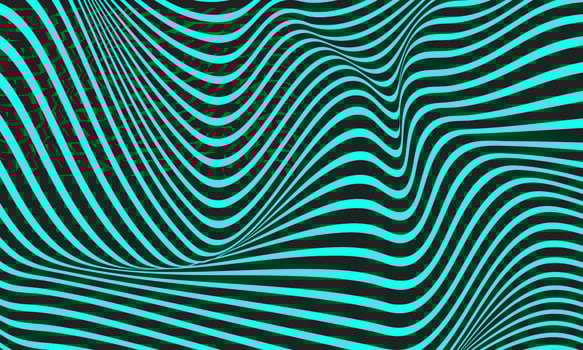 Abstract stripe background in black and blue with wavy lines pattern. vector