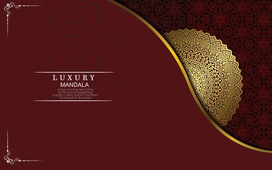 Luxury mandala background with golden arabesque pattern Arabic Islamic east style. Ramadan Style Decorative mandala. Mandala for print, poster, cover, brochure, flyer, banner vector