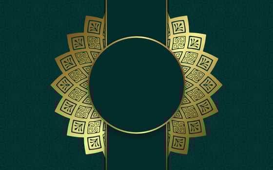 Luxury gold mandala ornate background for wedding invitation, book cover vector
