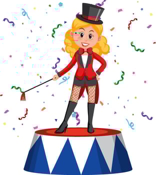 Magician girl cartoon character vector