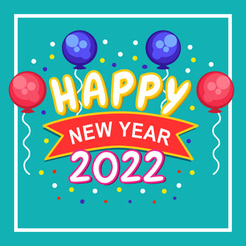blue color 2022 new year congratulation background design. design for templates. vector
