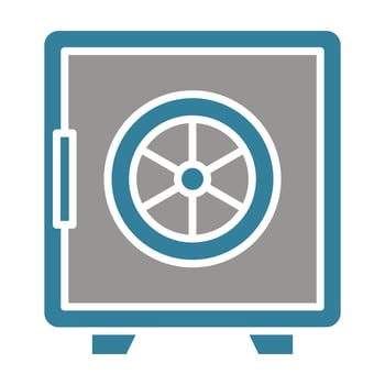 Money Vault Glyph Two Color Icon vector