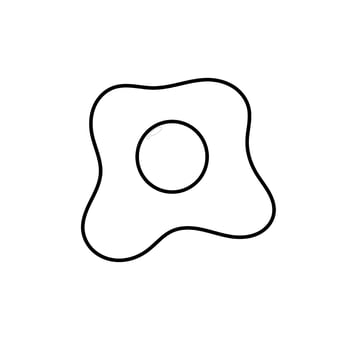Fried egg vector. Fried egg icon or clipart. vector