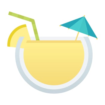 Coconut Cocktail Concepts vector
