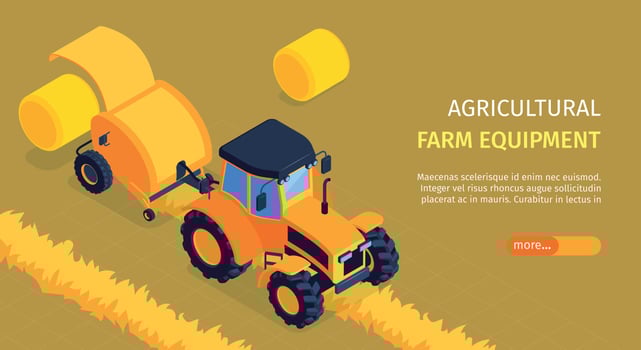 Agricultural Horizontal Banner vector