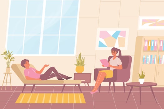 Psychology Flat Background vector