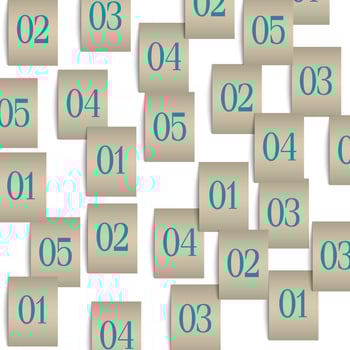 Pieces of paper with numbers vector