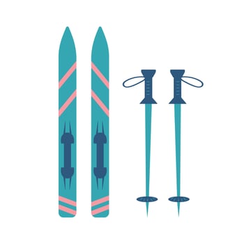 Winter ski icon. Winter sports. vector