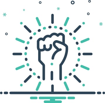 Mix icon for extremism vector