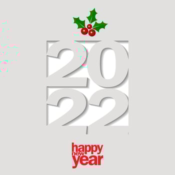 2022 Happy new year christmas design template. logo design for greeting cards or for branding, banner, cover, card Happy new year 2022t vector