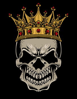 illustration vector skull king crown