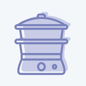 Icon Steamer - Two Tone Style - Simple illustration,Editable stroke vector