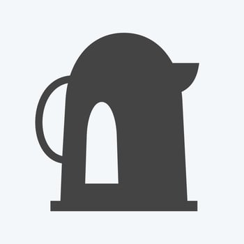 Icon Kettle - Glyph Style - Simple illustration,Editable stroke vector