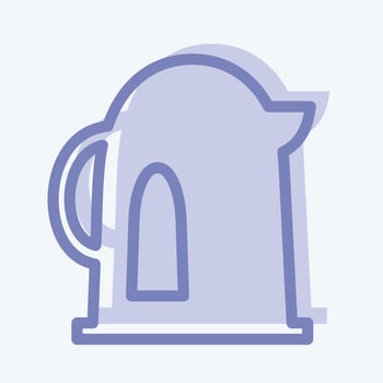 Icon Kettle - Two Tone Style - Simple illustration,Editable stroke vector