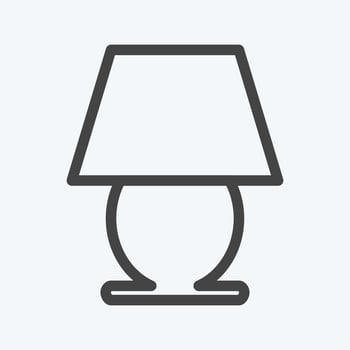 Icon Table Lamp - Line Style - Simple illustration,Editable stroke vector