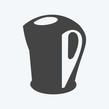 Icon Electric Kettle - Glyph Style - Simple illustration,Editable stroke vector